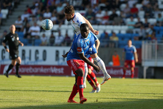 Christian Landu-Landu of Tromsø in action against