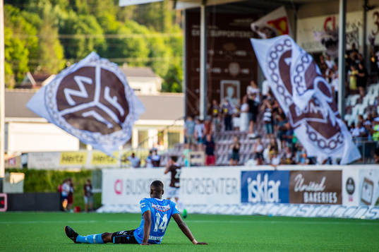 Akinsola Ihayere Azeez Akinyemi of Sandnes Ulf looks
