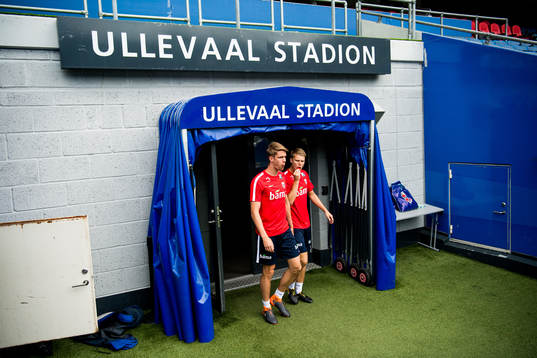 Kristoffer Ajer and Sigurd Rosted of Norwayduring a