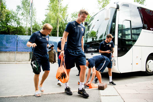 Jonas Svensson, Alexander Sørloth and Håvard Nordtveit of
