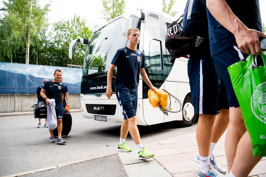 Sigurd Rosted of Norway arrives