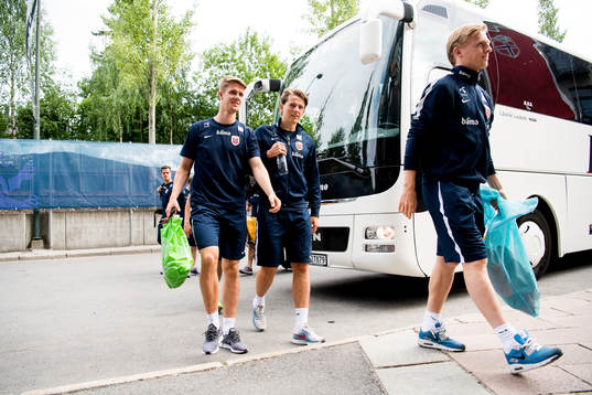 Kristoffer Ajer, Sander Berge and Mats Møller Dæhli of