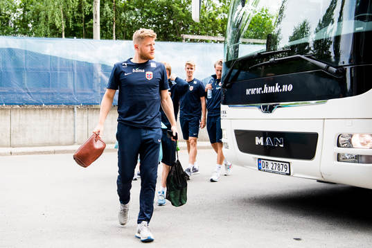 Fredrik Midtsjø of Norway arrives