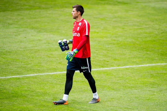 Goalkeeper Rune Almenning Jarstein of Norway