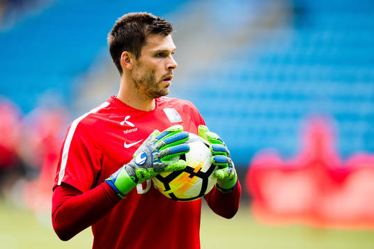Goalkeeper Rune Almenning Jarstein of Norway