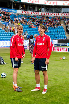 Markus Henriksen and Sander Berge of Norway
