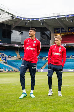 Bjørn Maars Johnsen and Martin Ødegaard of Norway