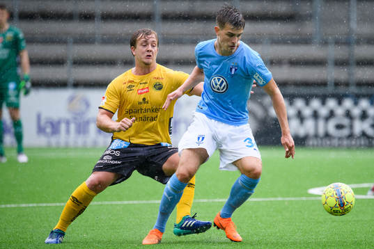 Malmö FF´s Pavle Vagic och Elfsborgs Noel Johansson