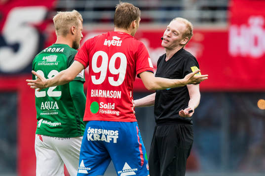 Jönköpings Sebastian Crona och Helsingborgs Andri Runar