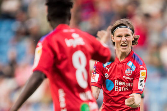 Helsingborgs Max Svensson jublar
