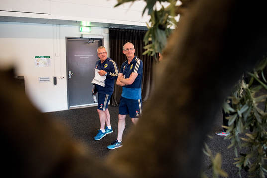 Sveriges förbundskapten Janne Andersson och Svenska