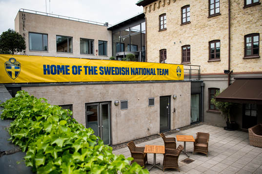 Hotell Skansen där Sveriges fotbollslandslags bor