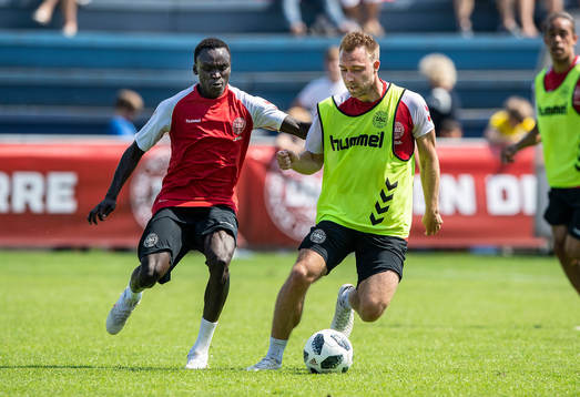 [DK=20180529: Pione Sisto, Danmark og Christian Eriksen,