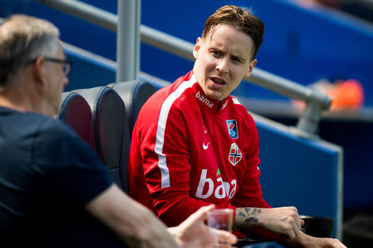 Lars Lagerbäck, head coach of Norway, and Stefan Johansen