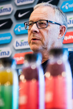 Lars Lagerbäck, head coach of Norway