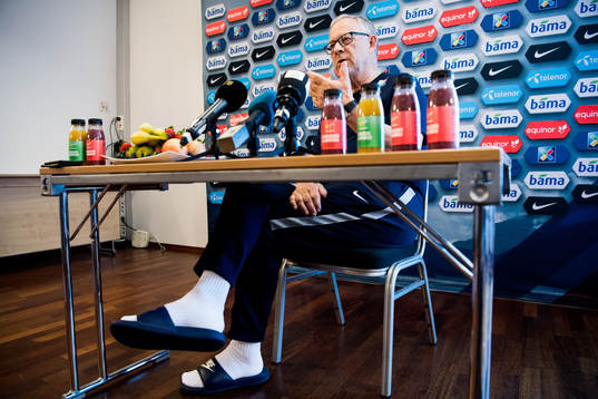 Lars Lagerbäck, head coach of Norway