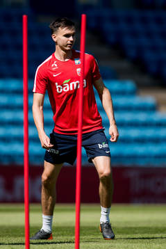 Kristoffer Ajer and Ole Kristian Selnæs of Norway