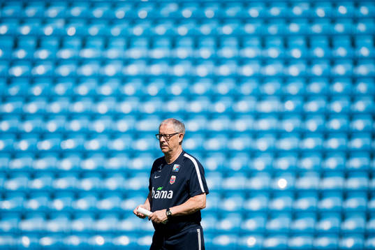 Lars Lagerbäck, head coach of Norway