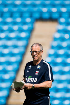 Lars Lagerbäck, head coach of Norway