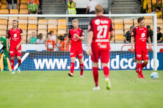 Sivert Heltne Nilsen and Fredrik Haugen of Brann look