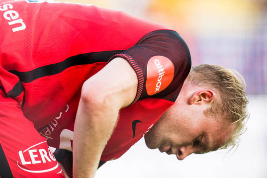 Henrik Kjelsrud Johansen of Brann looks dejected
