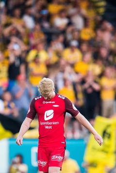 Sivert Heltne Nilsen of Brann looks dejected