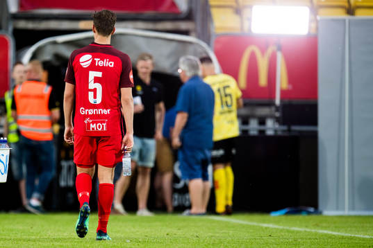 Jonas Grønner of Brann looks dejected