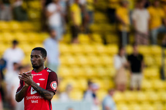 Gilbert Koomson of Brann looks dejected