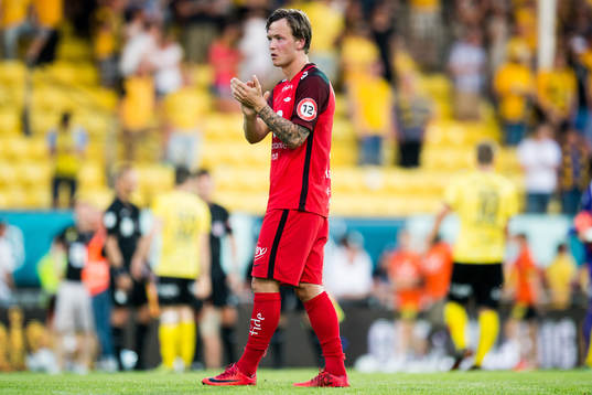 Fredrik Haugen of Brann looks dejected