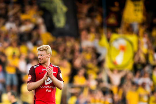 Sivert Heltne Nilsen of Brann looks dejected
