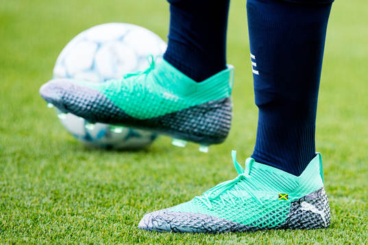 The Puma football shoes of Usain Bolt