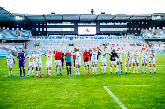 Rosengårds spelare jublar