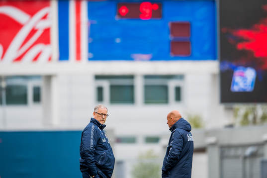 Lars Lagerbäck, head coach of Norway, and Nils Johan Semb,
