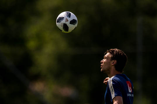 Albin Ekdal grinar illa