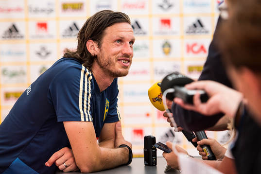 Gustav Svensson i mixed zone