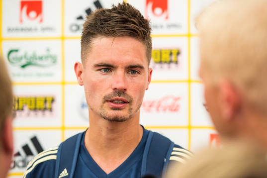 Mikael Lustig i mixed zone