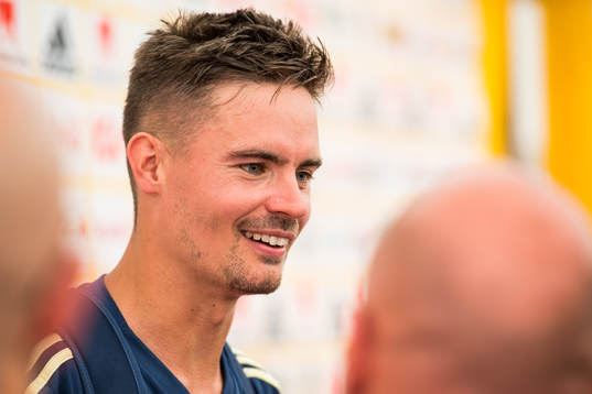 Mikael Lustig i mixed zone