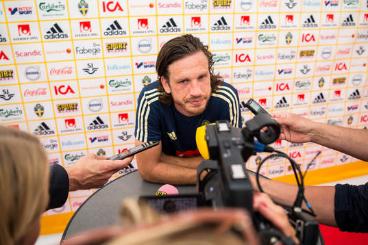 Gustav Svensson i mixed zone