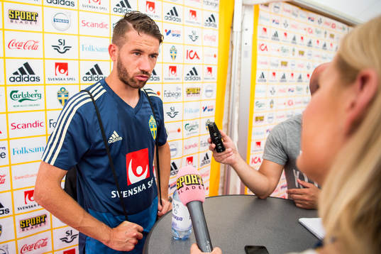 Marcus Rohdén i mixed zone
