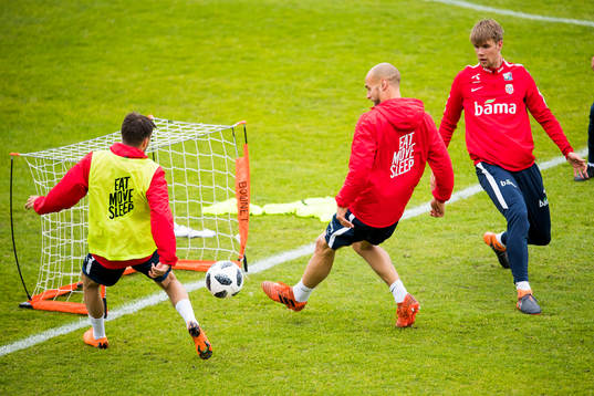 Martin Linnes, Tore Reginiussen and Kristoffer Ajer of