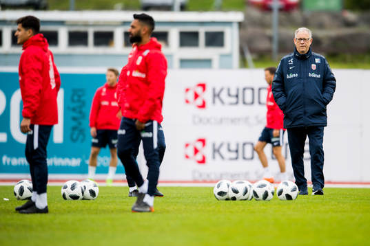 Lars Lagerbäck, head coach of Norway