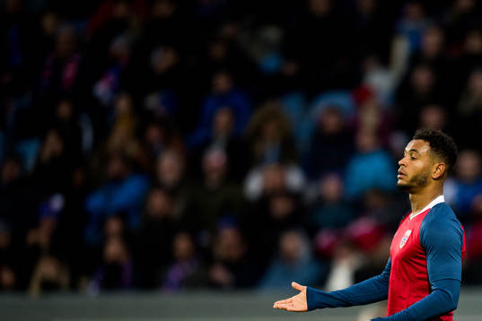 Joshua King of Norway celebrates the 2-2 goal