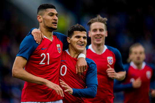 Bjørn Maars Johnsen of Norway celebrates with his