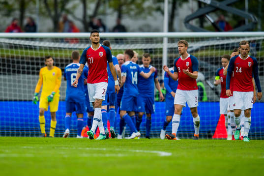 Bjørn Maars Johnsen of Norway looks dejected
