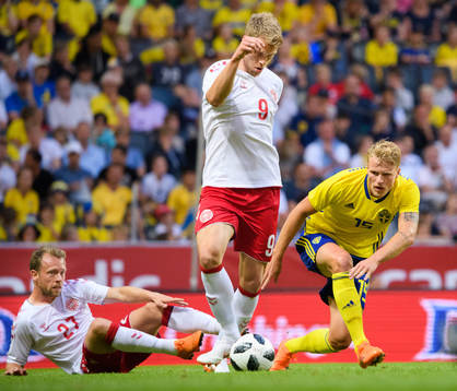 Danmark Michael Krohn-Dehli och Nicolai Jörgensen mot