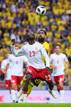 Danmarks Pione Sisto och Sveriges Jimmy Durmaz