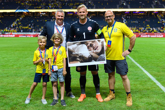 Matchens lirare för Danmark, målvakt Kasper Schmeichel