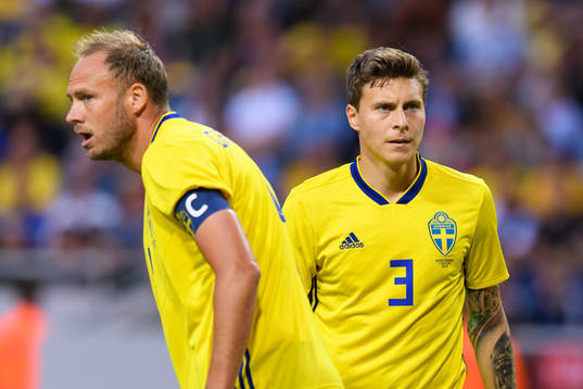 Sveriges Andreas Granqvist och Victor Nilsson Lindelöf