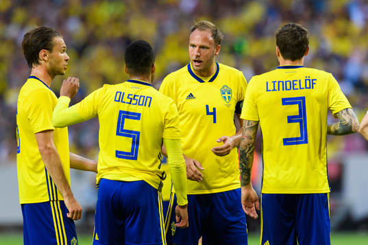 Sveriges Albin Ekdal, Martin Olsson, Andreas Granqvist och