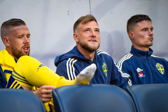 Sveriges,Pontus Jansson, John Guidetti och Mikael Lustig